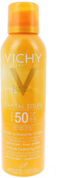 صن بلوك Vichy للبشرة الحساسة SPF 50 invisible Hydrating mist