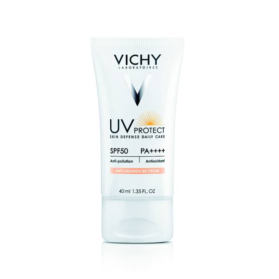 صن بلوك Vichy مع كريم أساس Skin Defense Daily Care – Anti-dullness BB cream