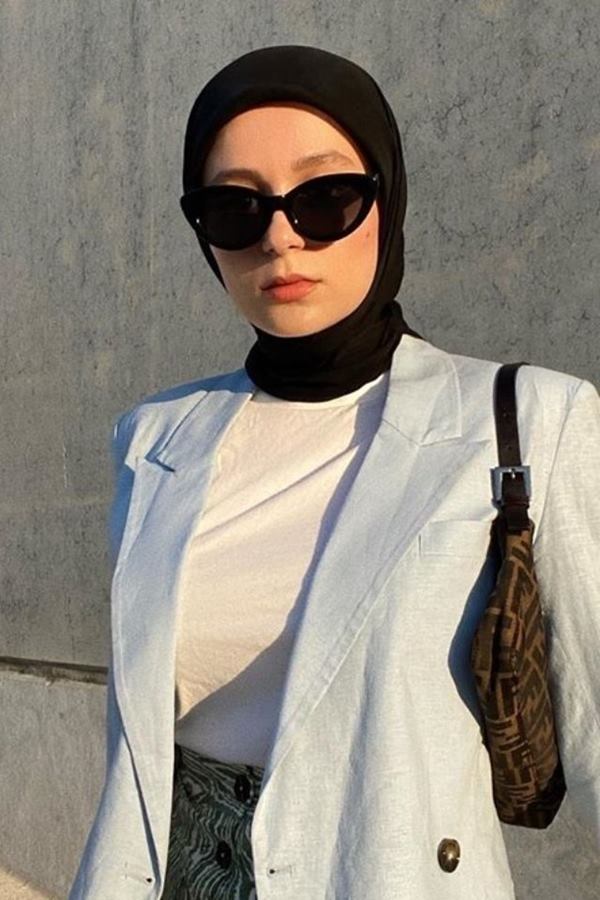 لفات حجاب للوجه المربع بالطريقة التقليدية