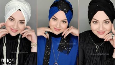 أجمل لفات حجاب مناسبة للوجه المدور
