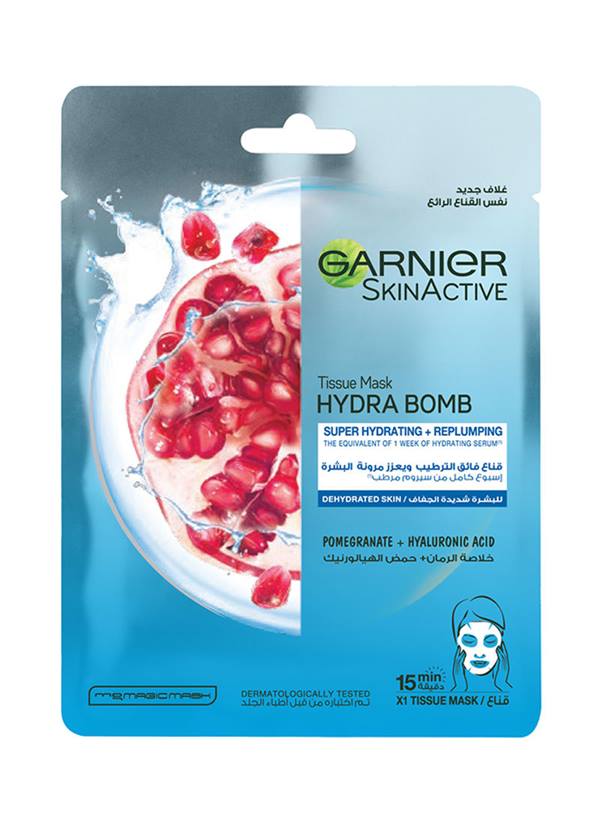 شيت ماسك غارنيه للبشرة الجافة وشديدة الجفاف Garnier Skin active Moisture Bomb Mask