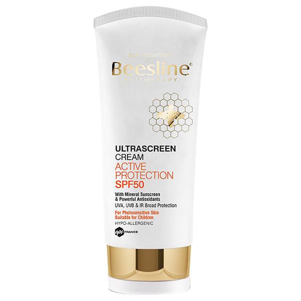 صن بلوك بيزلين الأبيض Beesline Ultrascreen Cream Active Protection SPF50