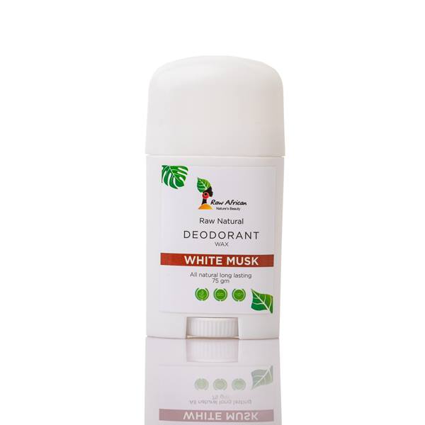مزيل عرق بالمسك الأبيض Raw African Natural Deodorant White Musk